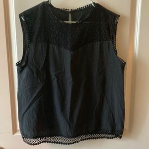 Black Linen Like Tank